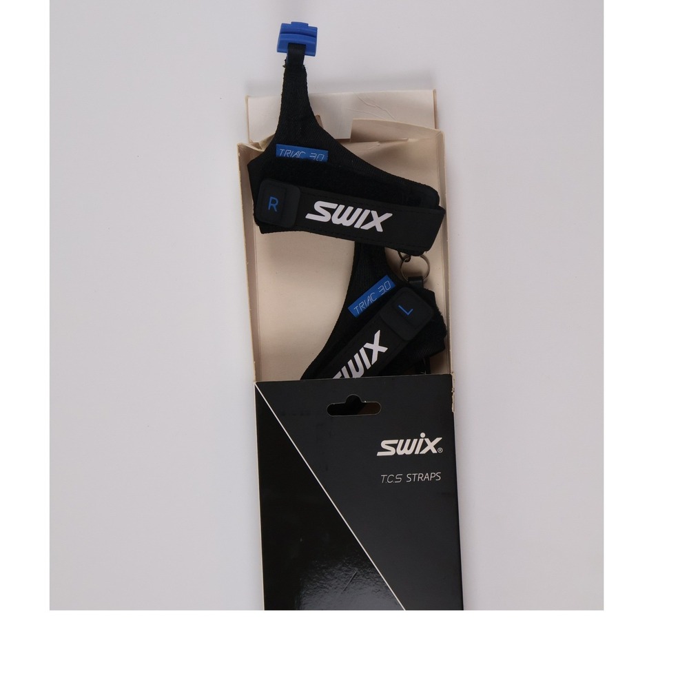 Swix Ski Pole Straps Triac 3.0 TCS Black Solid Medium NWT
